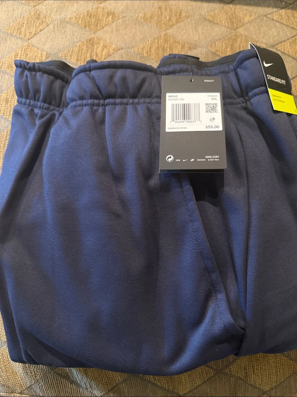 Nike Men's Dark Blue Training Joggers - Navy Therma